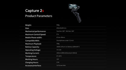FUNSNAP Capture 2s 3-Axis Gimbal Stabilizer