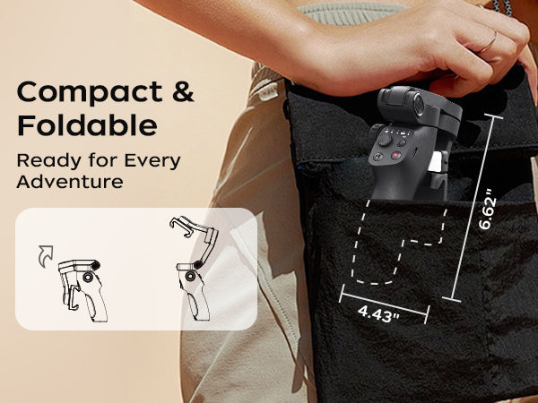 FUNSNAP CM8 | AI Version| Foldable Smartphone Gimbal Stabilizer