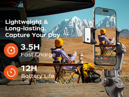 FUNSNAP CM8 | AI Version| Foldable Smartphone Gimbal Stabilizer