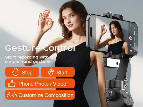 FUNSNAP CM8 | AI Version| Foldable Smartphone Gimbal Stabilizer